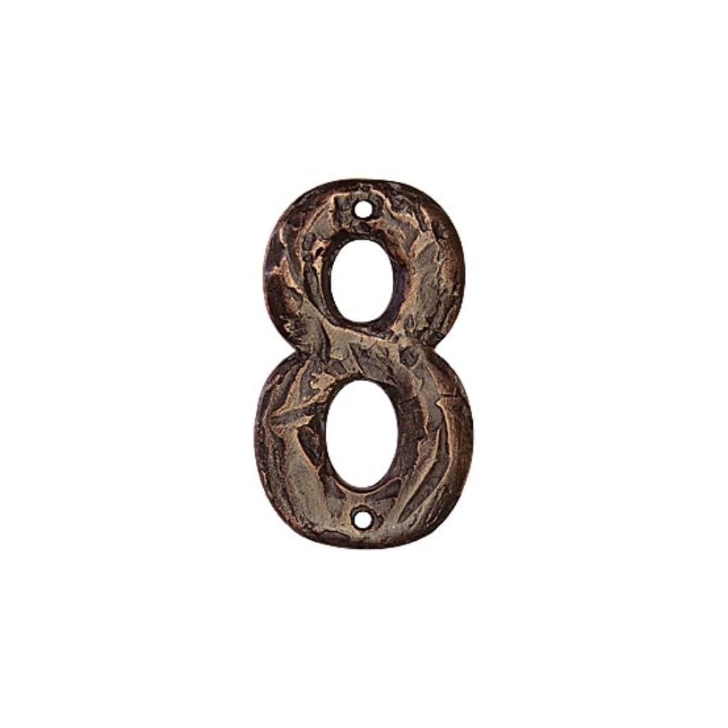 House Number Rustic 8 Bronze